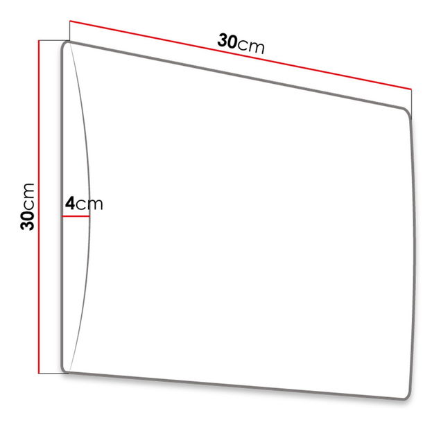 Set 6ks čalouněných panelů Pag 30x30 cm (šedá) *výprodej