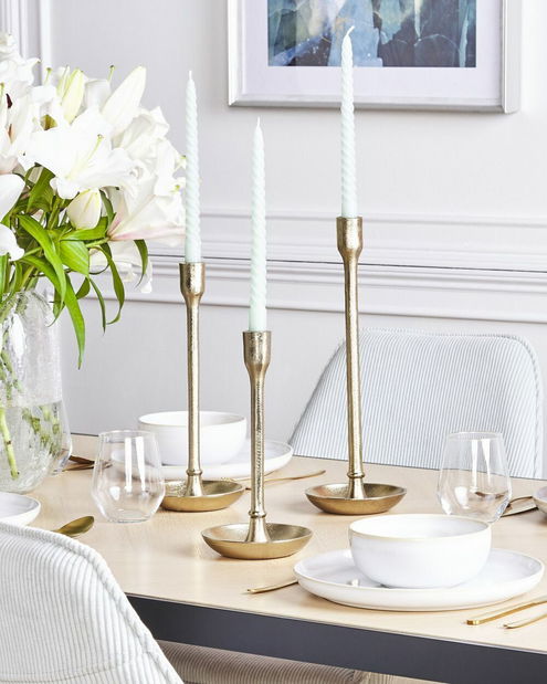 Sada 3 svícníků LIWI (zlatá)