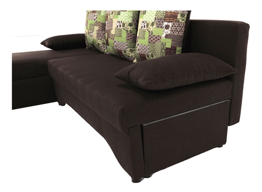 Rohová sedací souprava Petoria New (hnědá) (L)