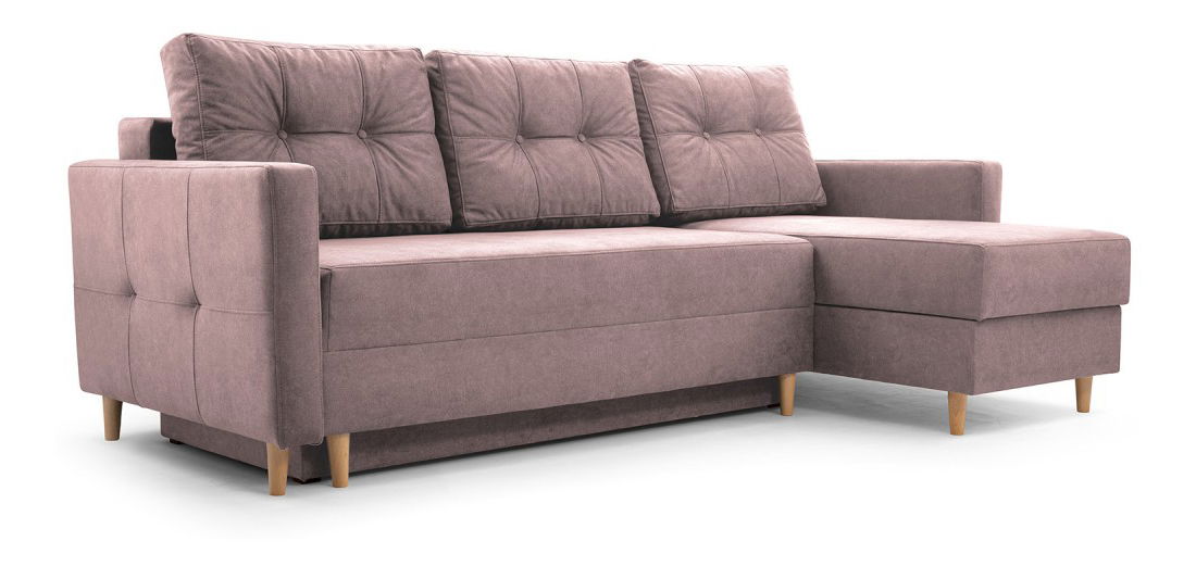 Rohová sedacia súprava Meshire (růžová) (P)