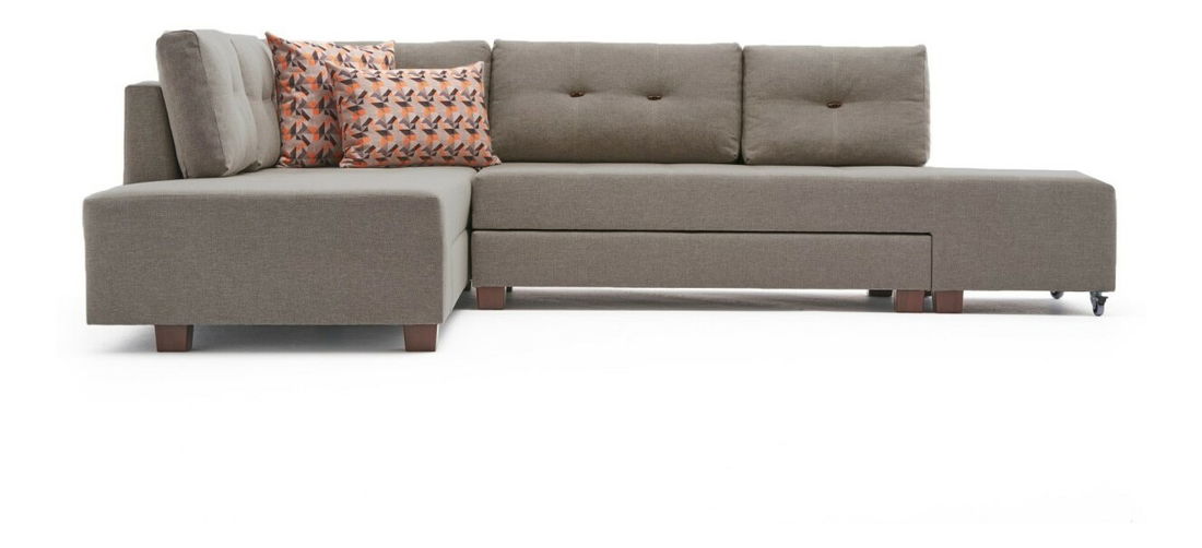 Rohová sedací souprava Madagascar (L) (Krémová)