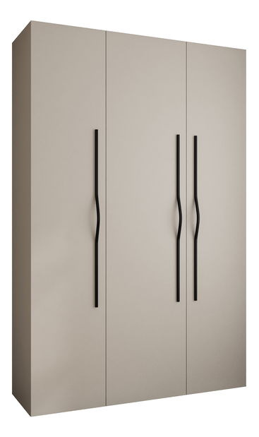 Šatní skříň 160 cm Carmela 50-2 (kašmír + černá)