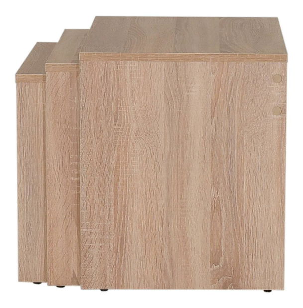 Set 3 konferenčních stolků Santosse (dub sonoma)