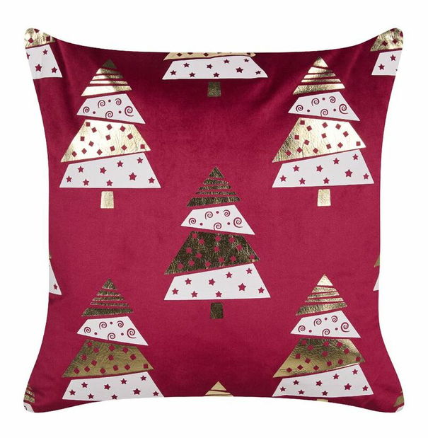 Sada 2 ozdobných polštářů 45 x 45 cm Golddy (červená)