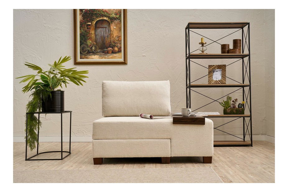 Rozkládací křeslo Perenilla C (P) (krémová + ořech)