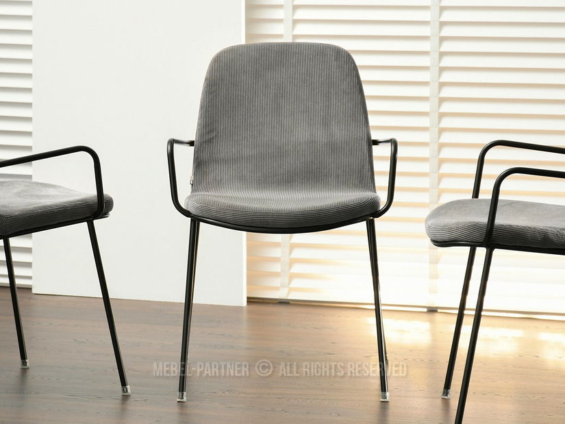 Židle Ulrika (šedá + černá)