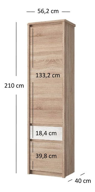 Regál Soledad (dub sonoma)