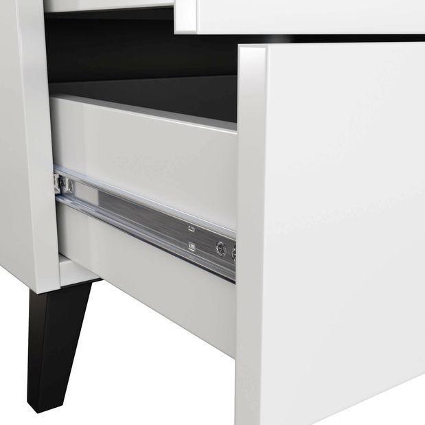 Komoda Menudas (bílá + černá)