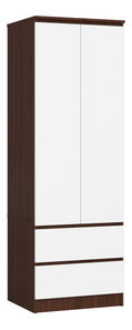 Šatní skříň Suman (wenge + bílá)