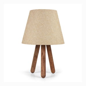 Stolní lampa Woodarella 2 (krémová + přírodní)