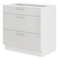 Dolní kuchyňská skříňka Lavera 80 D 3S BB (bílá + lesk bílý)