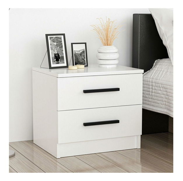 Noční stolek Bubose 3 (bílá)