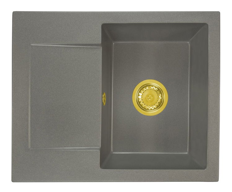Kuchyňský dřez Dalgam (šedá) (bez otvoru pro baterii) (L)