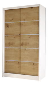 Šatní skříň Delana IV (bílá + dub artisan)