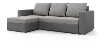 Rohová sedací souprava Hagoo (šedá + světle šedá) (L)