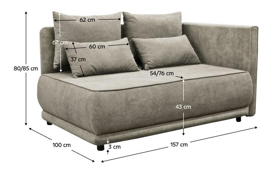 Pohovka Lestat (béžovošedá Taupe) (P)