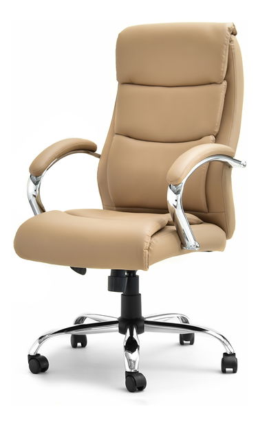 Křeslo Luxus (béžová + chromová)