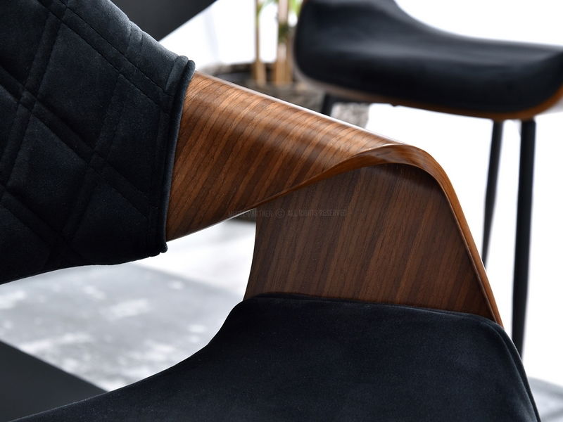 Židle Rolf K (ořech tmavý + černá)