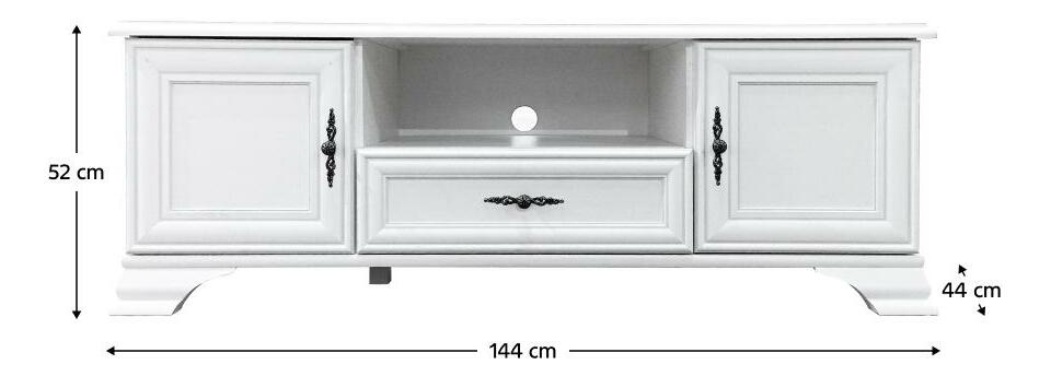 TV stolek + skříňka Kuito RTV2D1S (alpská bílá)