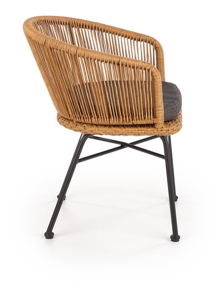 Zahradní židle Zifra (přírodní + šedá)