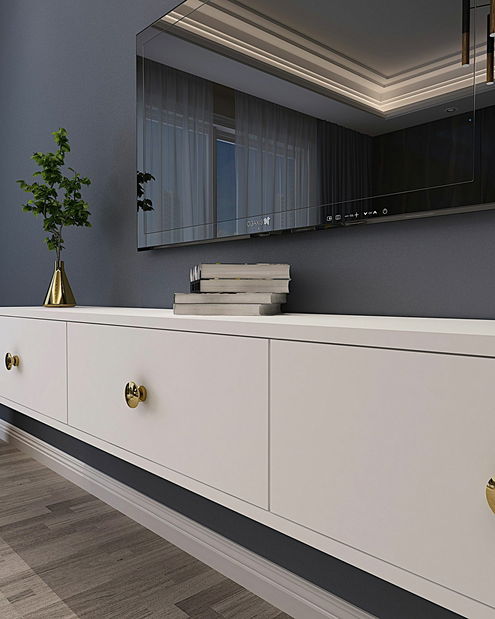 TV stolek/skříňka Zulia (dub + bílá)