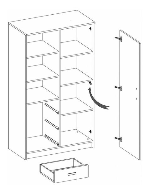 Policová skriňa Sigil II 80 3S1D