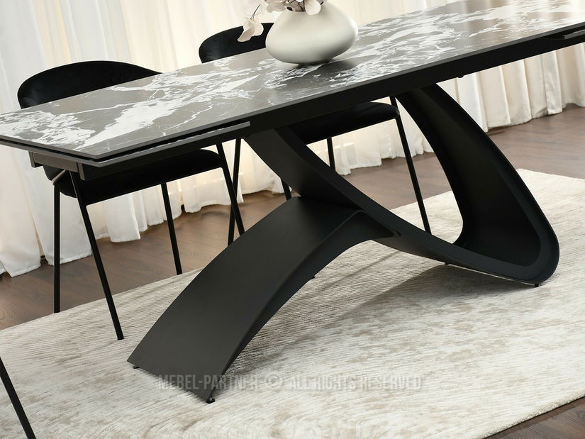 Jídelní stůl Caramelos (mramor + černá)
