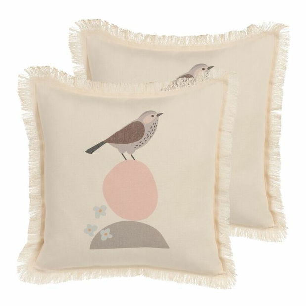 Sada 2 ozdobných polštářů 60 x 60 cm Watza (béžová)