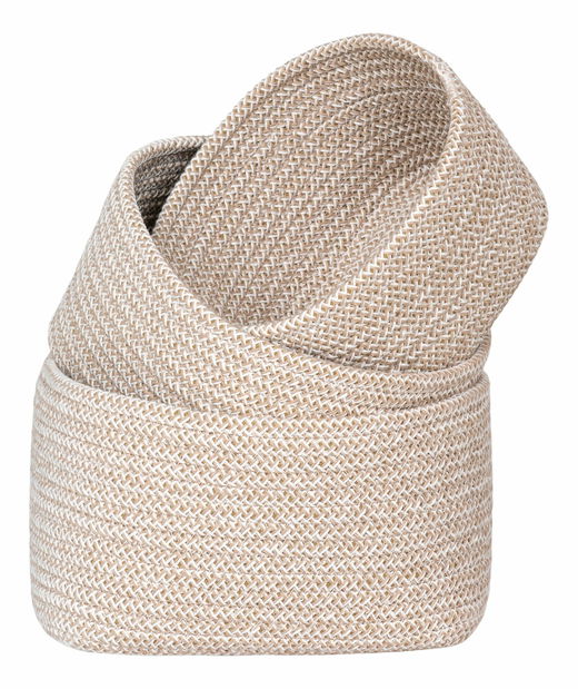 Set 3 ks košíků Cerelina (béžová)