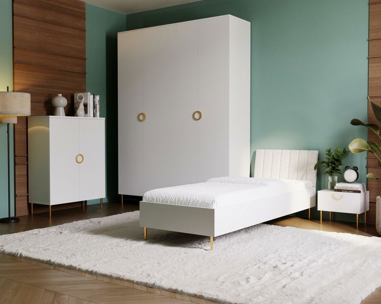 Jednolůžková postel 80 cm Bellic B6 (kašmír) (s roštem)