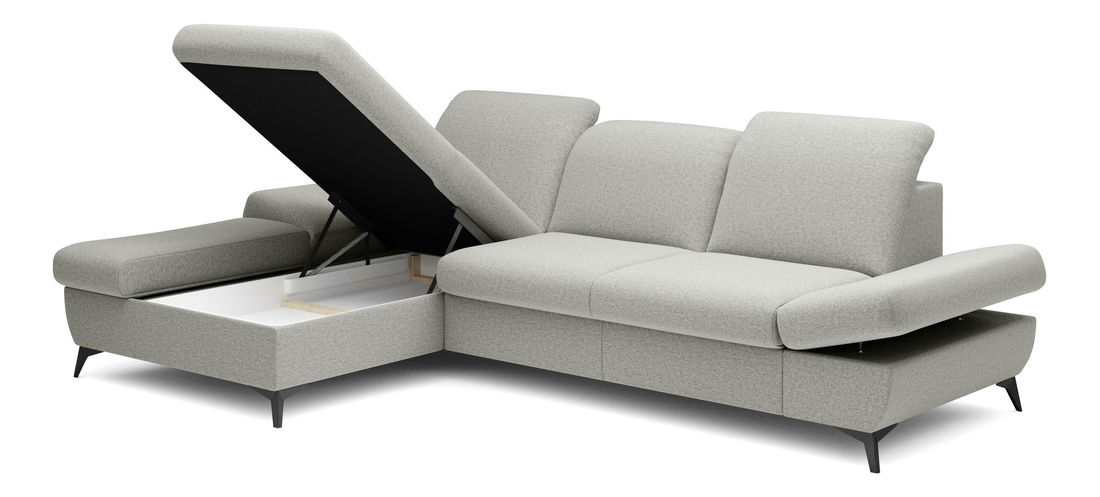 Rohová sedací souprava Harpie (platinová) (L)