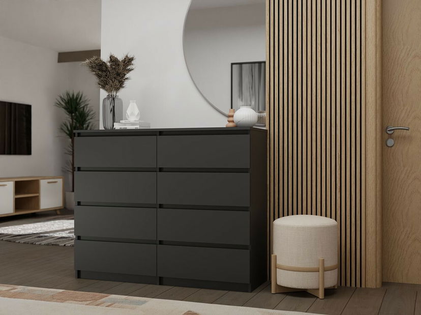 Komoda Musecalo 7 120 (černá)