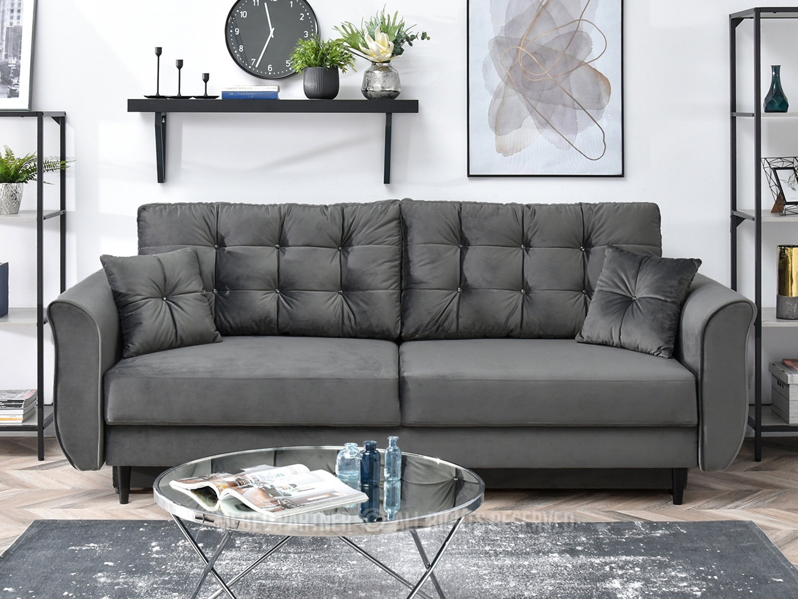 Pohovka dvousedačka Lirica (černá)