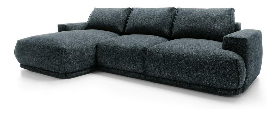 Rohová sedací souprava Dita (L) (tmavě modrá + černá)