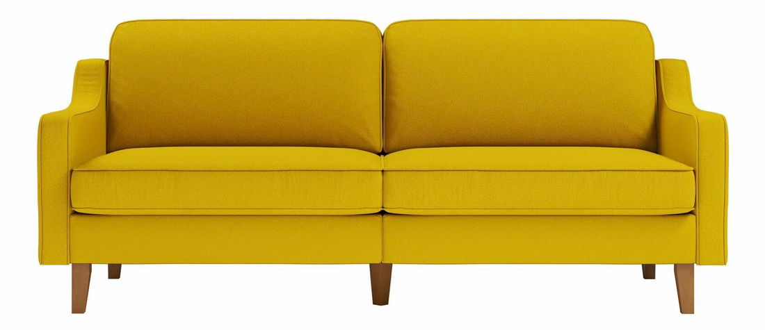 Pohovka trojsedačka Dělají E (světle šedá + ořech)