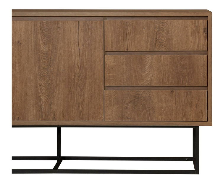 Souprava nábytku do obývacího pokoje Laxi 22 (ořech + černá)