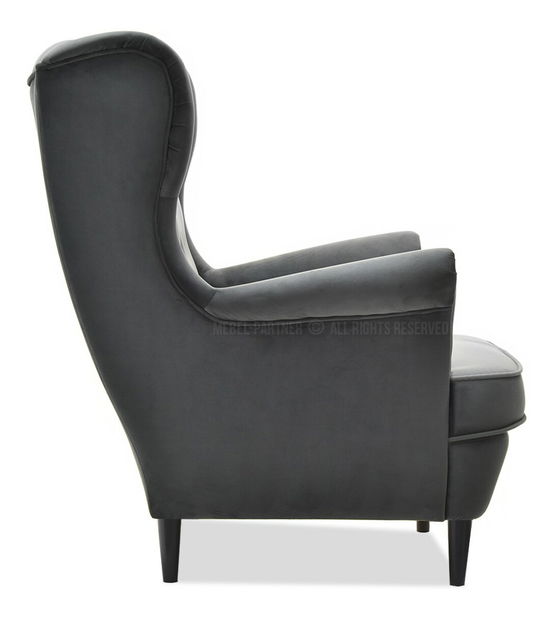 Křeslo ušák Margis (šedá)