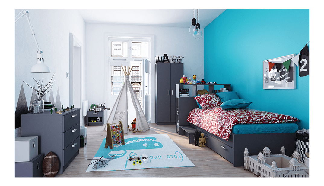 Jednolůžková postel 90 cm Adrana (grafit)