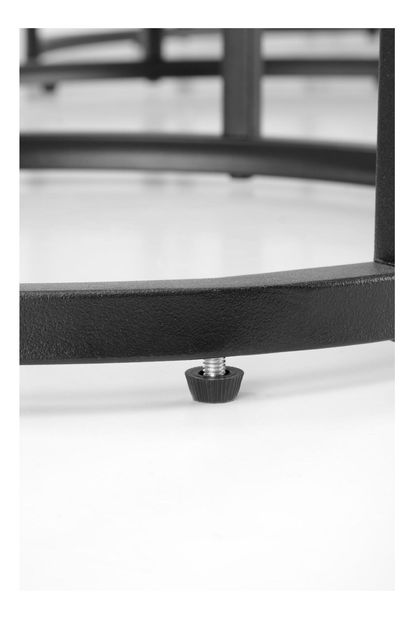 Set 3 ks. konferenčních stolků Golda (bílý mramor + černá)