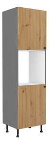 Potravinová kuchyňská skříňka na rúru Avantoe 60 DP 215 2F (Dub artisan + Antracit)