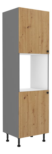 Potravinová kuchyňská skříňka na rúru Avantoe 60 DP 215 2F (Dub artisan + Antracit)