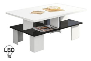 Konferenční stolek Sudbury 2 (bílá + lesk černý)