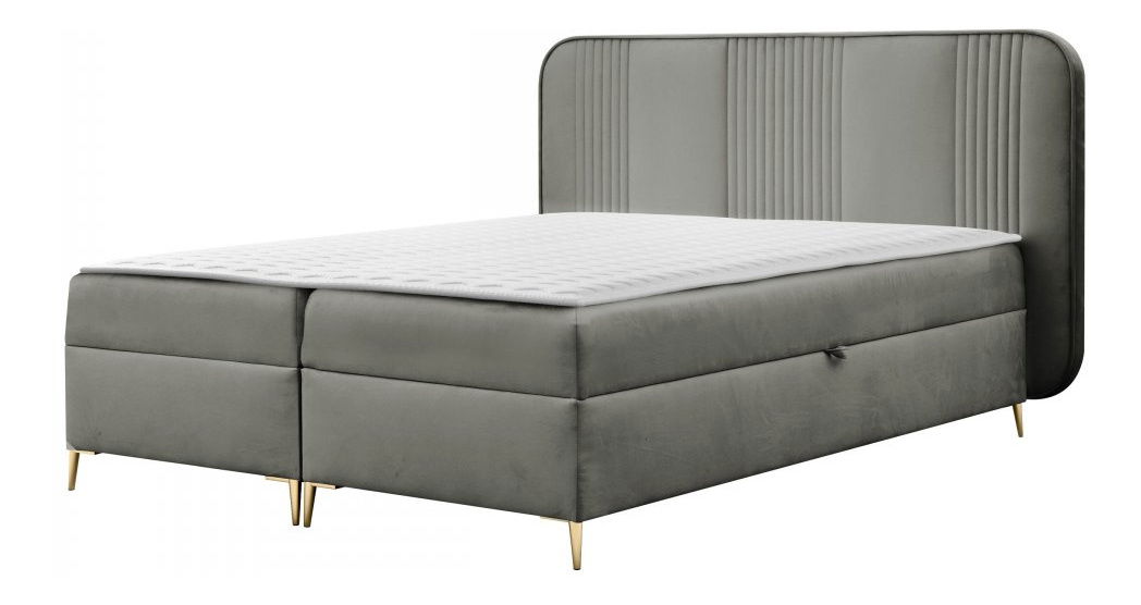 Manželská postel 180 cm Ombre (šedá)