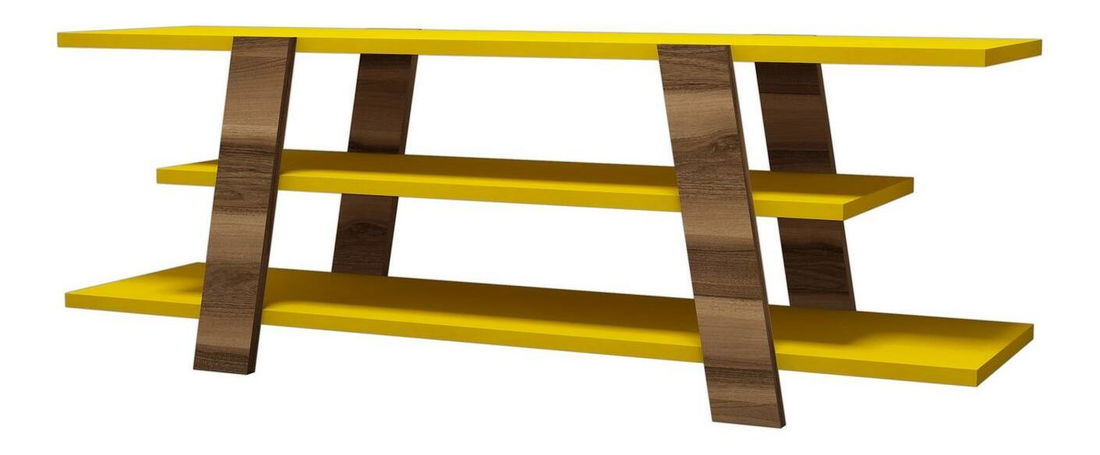 TV stolek Bopubi 2 (ořech + žlutá)