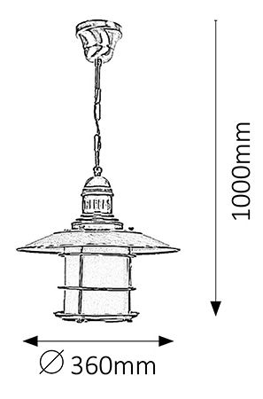 Závěsné svítidlo Sudan 7993 (bronzová)