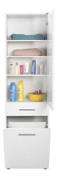 Policová skříň Adralona (bílá)