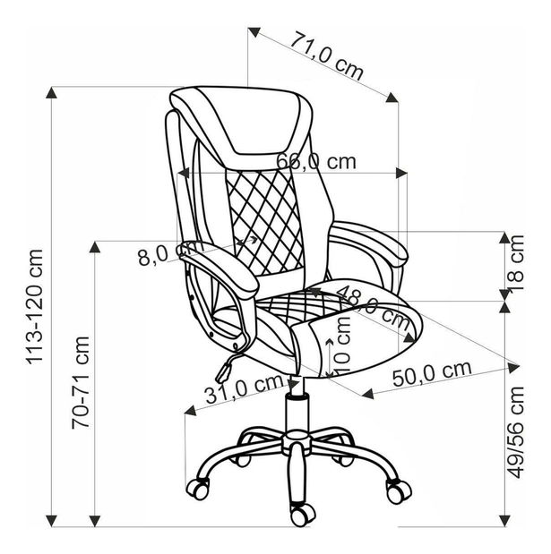 Kancelářské křeslo Helter (černá)