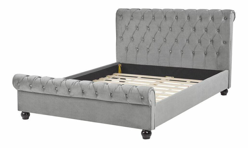 Manželská postel 140 cm ARCHON (s roštem) (šedá)