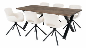 Jídelní set Ttaria (přírodní + šedobílá)