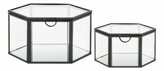 Úložný box 2 ks Tuveta (čirá + černá)